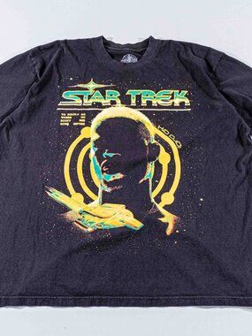 Kid Cudi Star Trek T-Shirt XXL Starfleet Command Boldly Be Live Long Rage 2XL